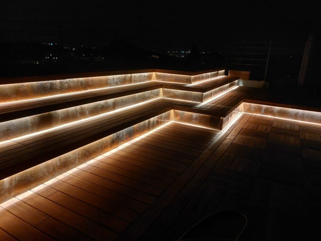 Illuminazione terrazza installato da Wire impianti elettrici a Roma